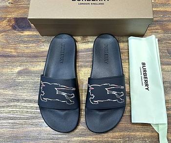 Burberry Black Check EkD Motif Slides