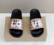 Burberry Check Slides Beige Love - 1