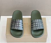 Burberry Check Slides Green - 1