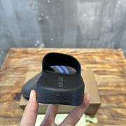 Burberry Check Slides Black Blue - 5