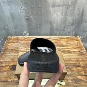 Burberry Check Slides Black Grey - 4