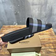 Burberry Check Slides Black Grey - 2