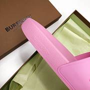 Burberry Embossed Logo Slides Bubblegum Pink - 2