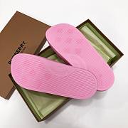 Burberry Embossed Logo Slides Bubblegum Pink - 3