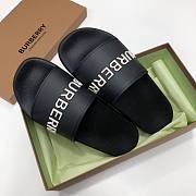 Burberry Embossed Logo Slides Bubblegum Black - 5