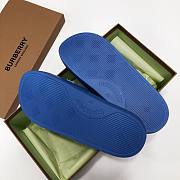 Burberry Embossed Logo Slides Bubblegum Blue - 2