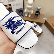 Burberry Label Slide White Blue - 6