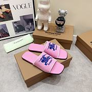 Burberry Label Slide Blue Pink - 5