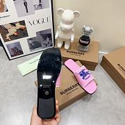 Burberry Label Slide Blue Pink - 4