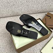 Burberry Square Toe Logo Black Slippers - 4