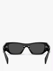 Prada PR A01S Rectangular Sunglasses Black - 3