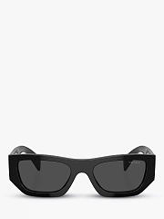 Prada PR A01S Rectangular Sunglasses Black - 4