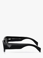 Prada PR A01S Rectangular Sunglasses Black - 5