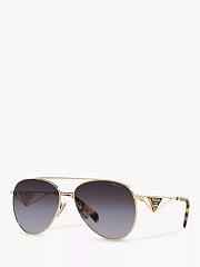 Prada PR 73ZS Aviator Sunglasses Pale Gold - 2