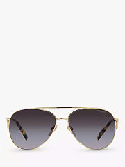 Prada PR 73ZS Aviator Sunglasses Pale Gold - 5