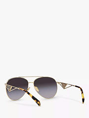 Prada PR 73ZS Aviator Sunglasses Pale Gold - 6