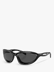 Prada 0PR A23 Women's Wrap Sunglasses Black - 2