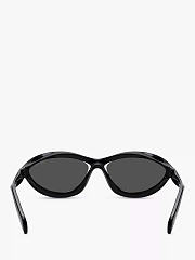 Prada 0PR A23 Women's Wrap Sunglasses Black - 4