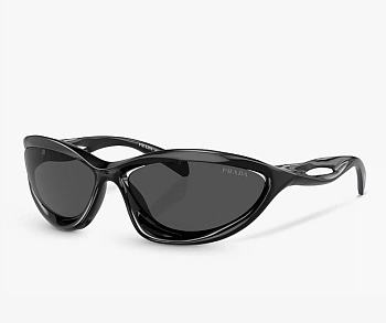 Prada 0PR A23 Women's Wrap Sunglasses Black