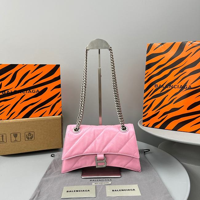 Balenciaga Crush Pink Bag Size 25x15x9cm - 1