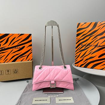 Balenciaga Crush Pink Bag Size 25x15x9cm