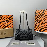 Balenciaga Crush Black Bag Size 25x15x9cm - 5