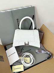 Balenciaga Hourglass White Bag Size 23x15x10cm - 4