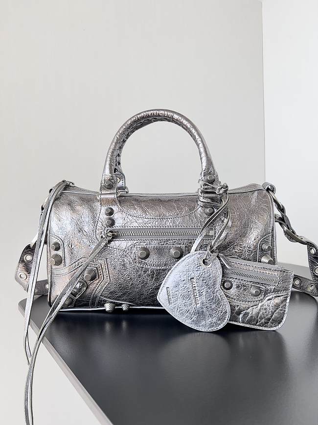 Balenciaga Le Cagole Silver Bag Size 30x14x20cm - 1