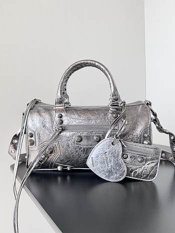 Balenciaga Le Cagole Silver Bag Size 30x14x20cm