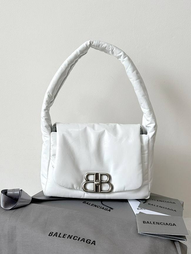 Balenciaga Monaco Sling White Bag Size 26x16x9cm - 1