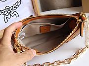 MCM Delmy Shoulder Bag in Visetos Brown 21x12x5cm - 5