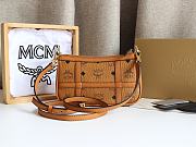 MCM Delmy Shoulder Bag in Visetos Brown 21x12x5cm - 3