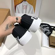 Burberry Logo Print Two-Tone Cotton Black Gabardine - 6