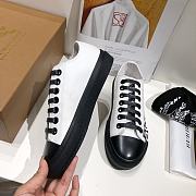 Burberry Logo Print Two-Tone Cotton Black White Gabardine - 2