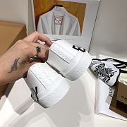 Burberry Logo Print Two-Tone Cotton White Gabardine - 5