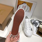 Burberry Logo Print Two-Tone Cotton White Gabardine - 2