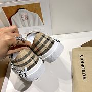 Burberry Logo Print Two-Tone Cotton Beige Gabardine - 2