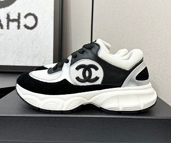 Chanel CC Logo Sneaker Black White W32330
