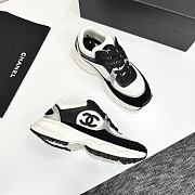 Chanel CC Logo Sneaker Black White W32330 - 6