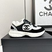 Chanel CC Logo Sneaker Black White W32330 - 3