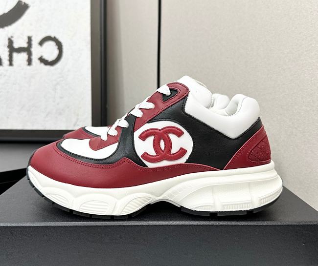 Chanel CC Logo Sneaker Black Red W32330 - 1
