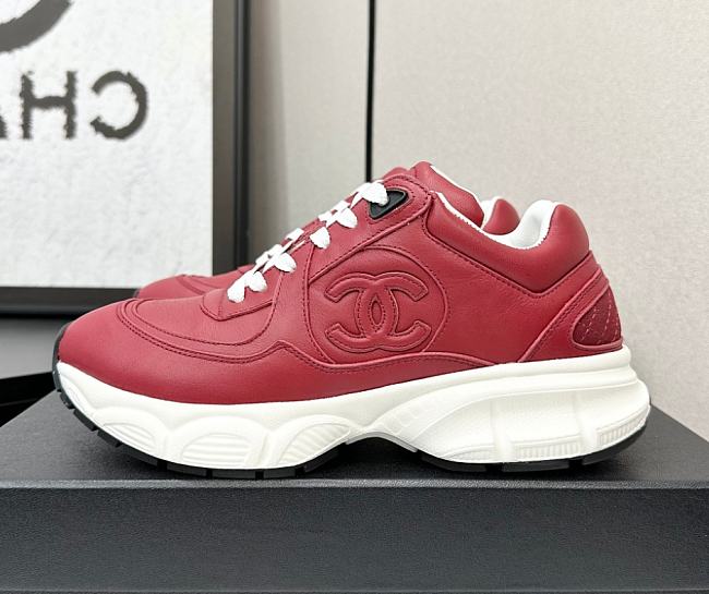 Chanel CC Logo Sneaker Red W32330 - 1