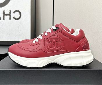 Chanel CC Logo Sneaker Red W32330