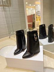 Givenchy Shark Lock Ankle Boots in Leather Black - 3