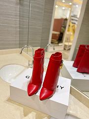Givenchy Shark Lock Ankle Boots in Leather Red - 2