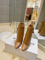 Givenchy Shark Lock Ankle Boots in Leather Brown - 4