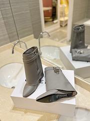Givenchy Shark Lock Ankle Boots in Leather Grey - 6