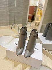 Givenchy Shark Lock Ankle Boots in Leather Grey - 5