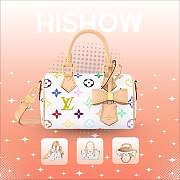 LV Nano Speedy LV x TM Multicolore Blanc Size 16 x 10 x 7.5 cm - 1