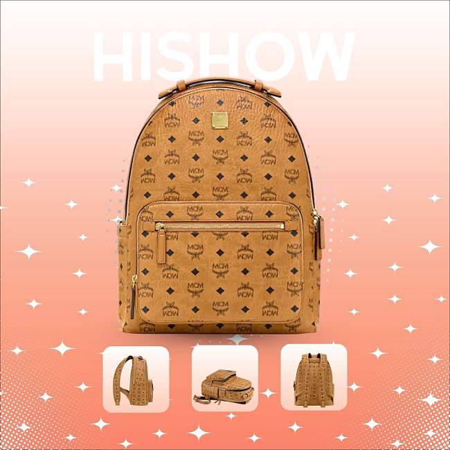 MCM Backpack Cognac A1424 Large size 33x41x15cm - 1